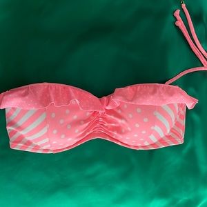 Victoria’s Secret push up bandeau Bikini too with removable straps. NWOT